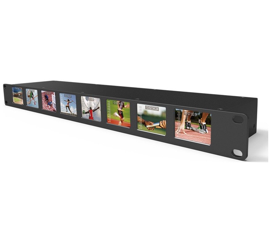 Lilliput RM-0208S Eight 2" 1RU Rackmount SDI Monitor