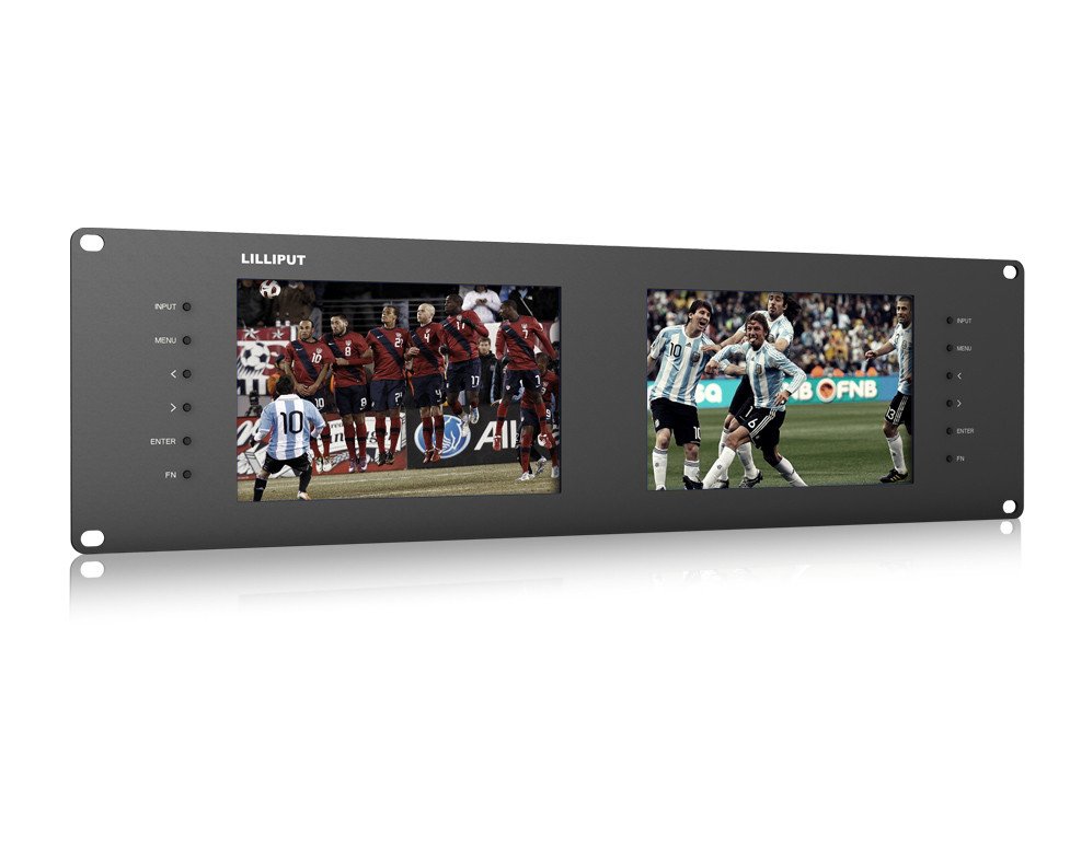 Lilliput RM-7028S Dual 7" 3RU Rackmount SDI Monitor