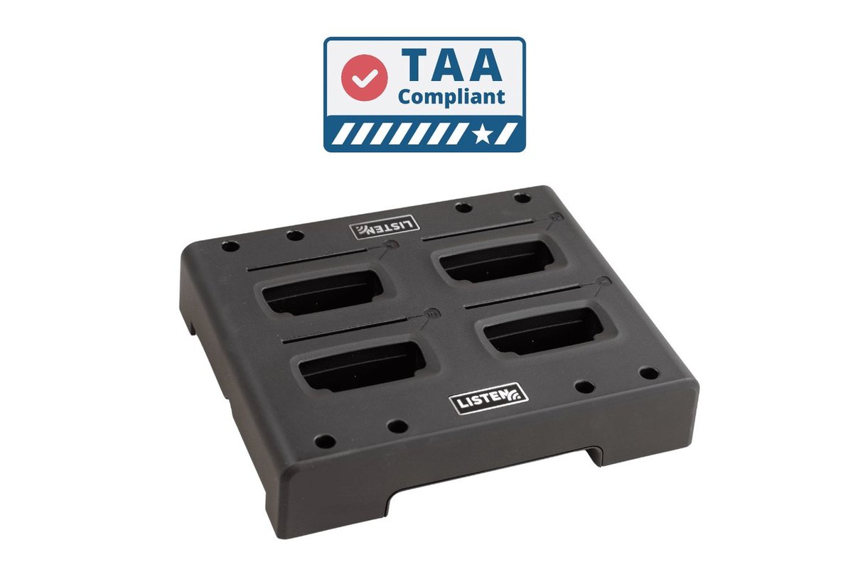 Listen Technologies LA-384-01/LA-384T-01 Intelligent 4-Unit Charging Tray - view 2