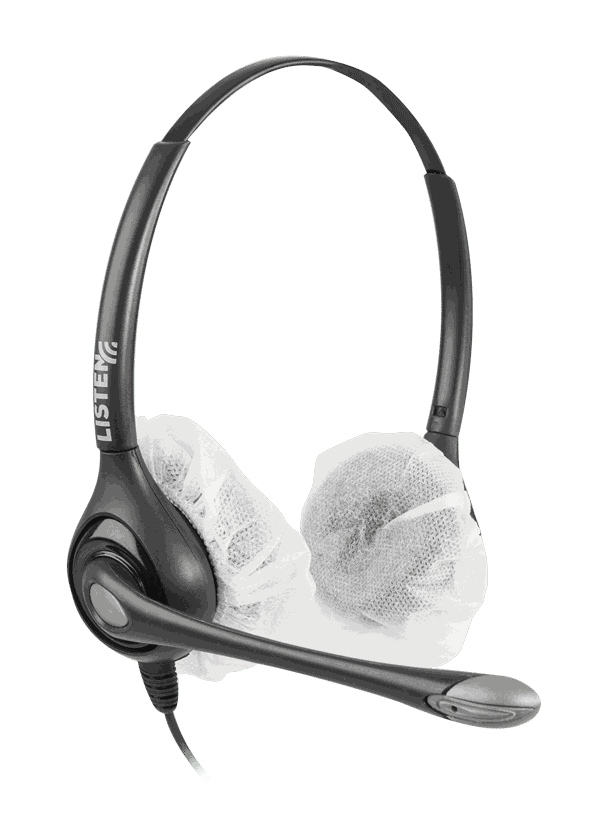 Listen Technologies LA-168 Sanitary Covers for Stereo Headphones (10 Pack)