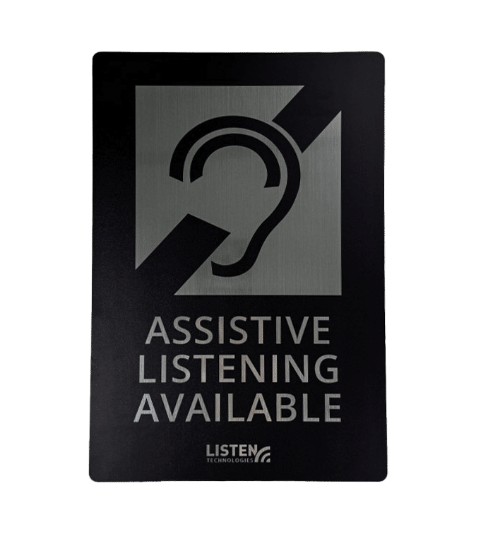 Listen Technologies LA-304 Assistive Listening Notification Signage Kit product image