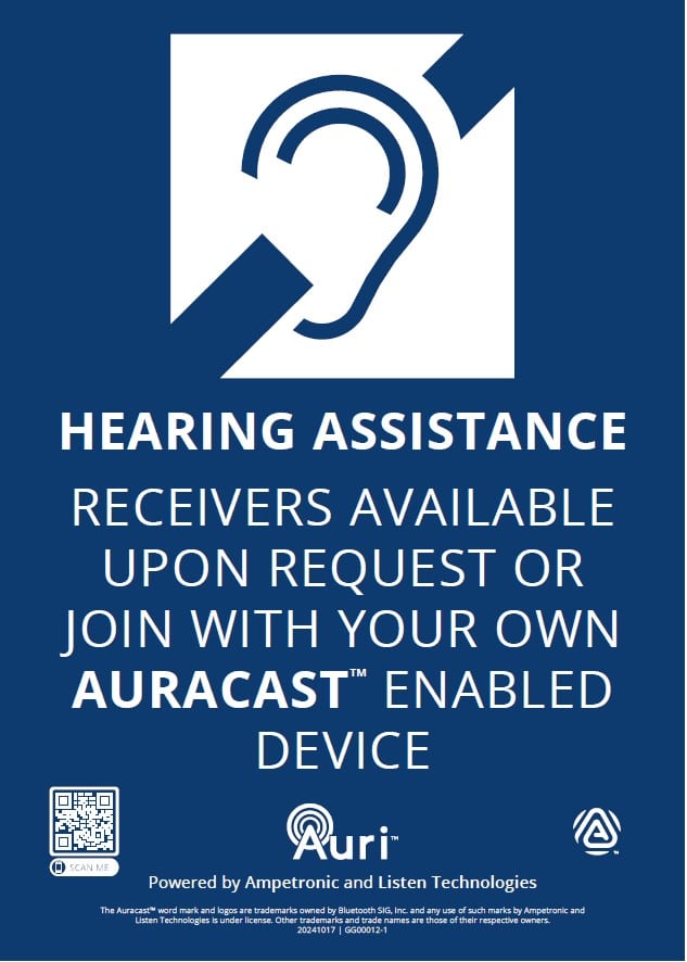 Listen Technologies LA-308 Auri Assistive Listening Signage product image