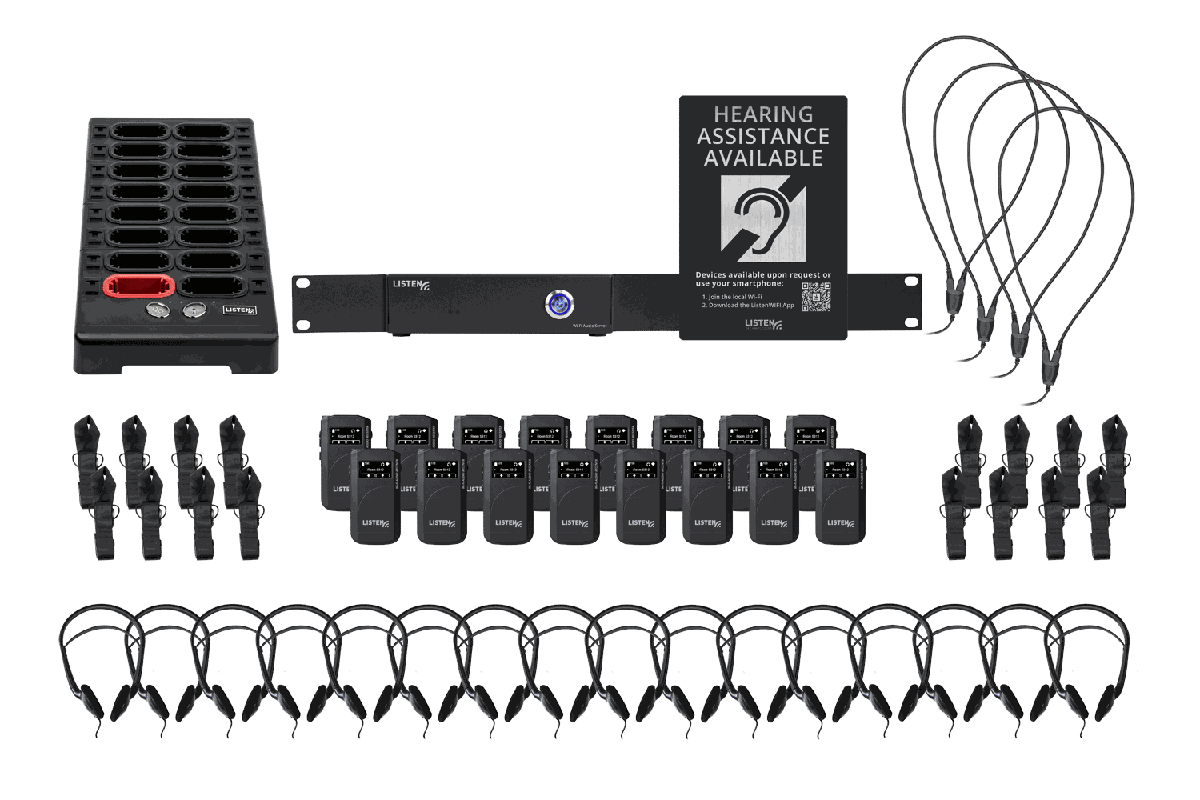 Listen Technologies LWS-16B 2 Channel Wi-Fi System with 16 Receivers product image