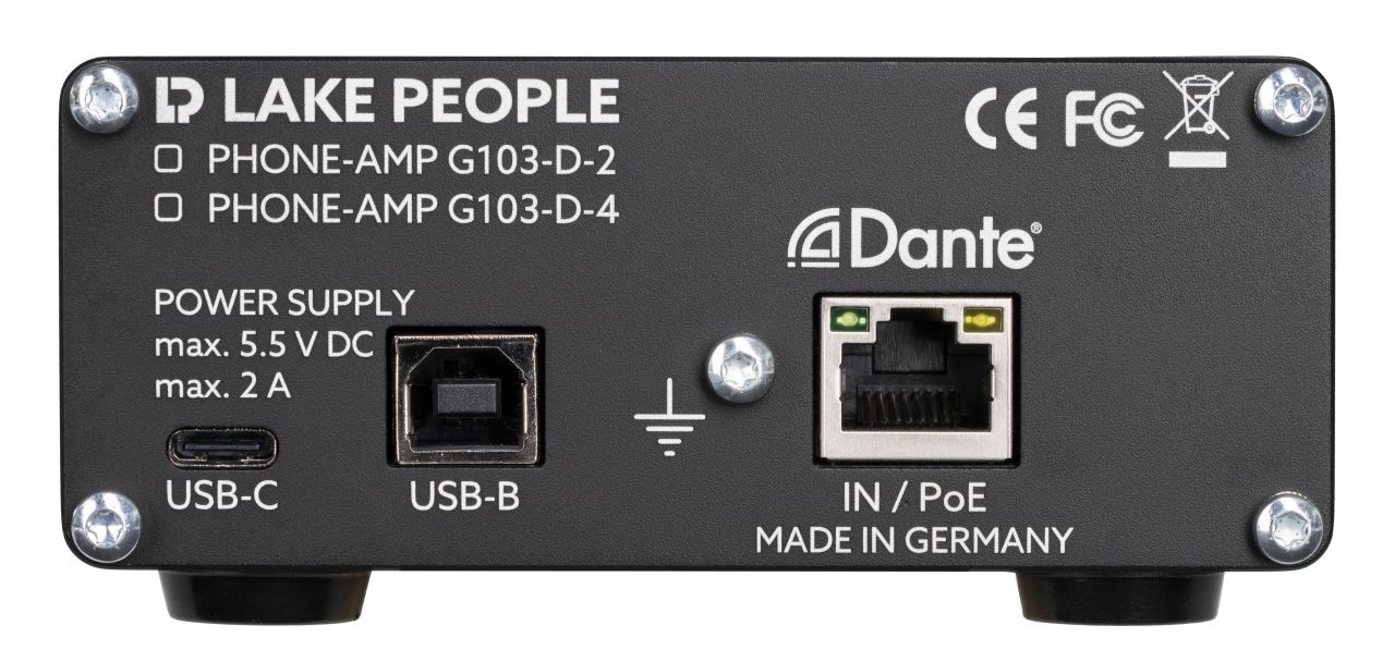 Lake People G103D4 Dante Headphone Amplifier - view 2