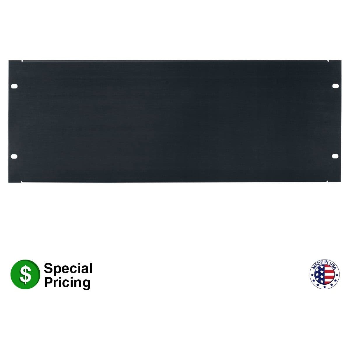 Lowell APB Series Aluminum Rack Panel, Brushed Black Anodized - view 3