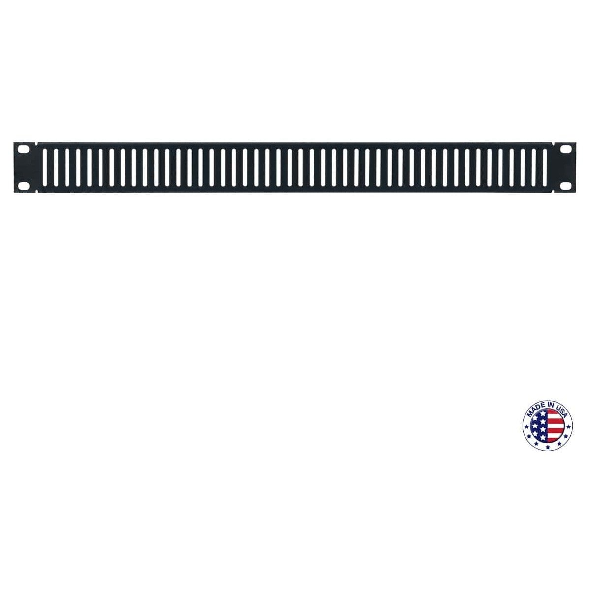Lowell AVPB1 Aluminum Vent Panel with Flange, 1U
