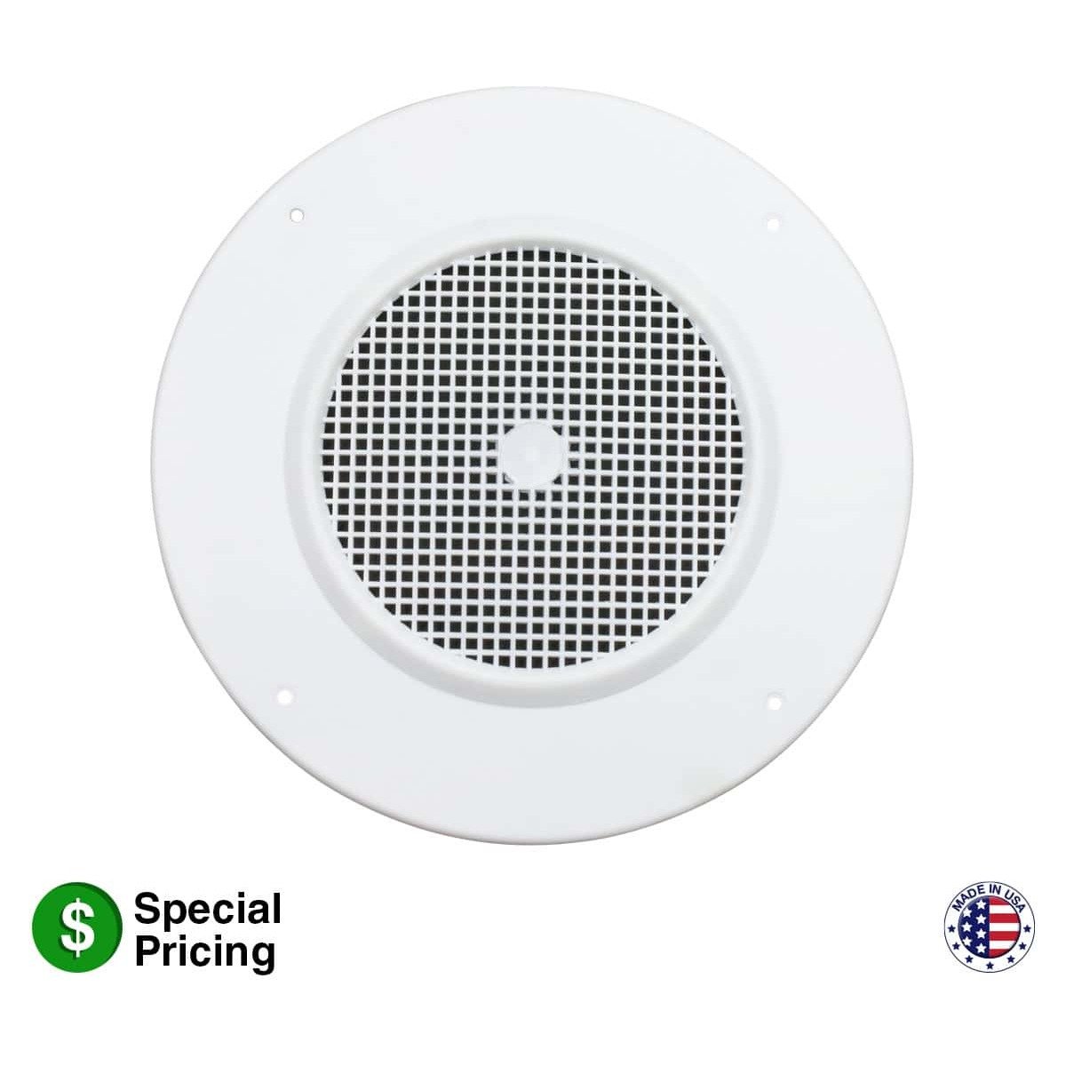 Lowell LO8-P Plastic Screw-Mount Grille, 8-Inch