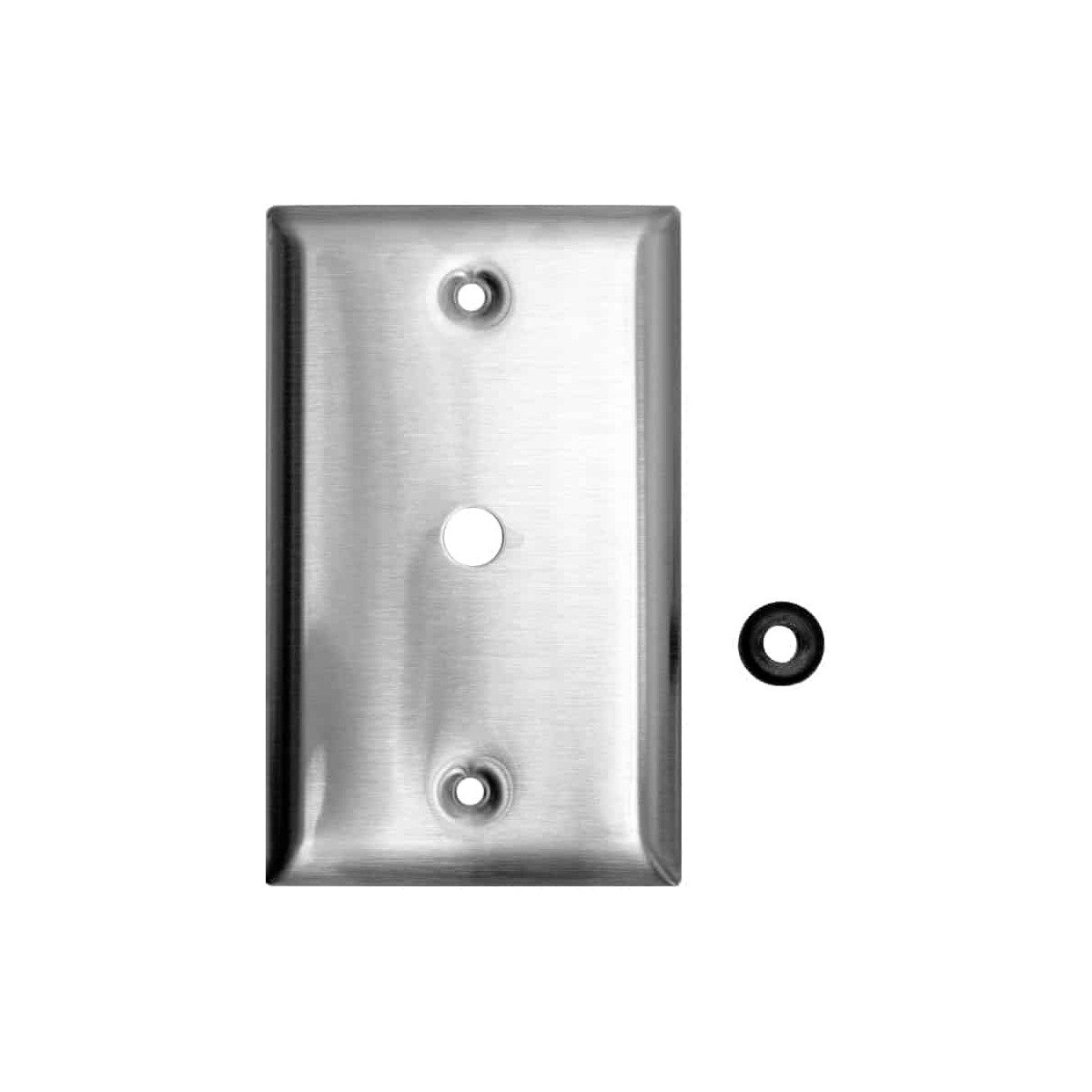 Lowell MCP-14 Wall Plate, 1-Gang, Punched for Microphone - view 3