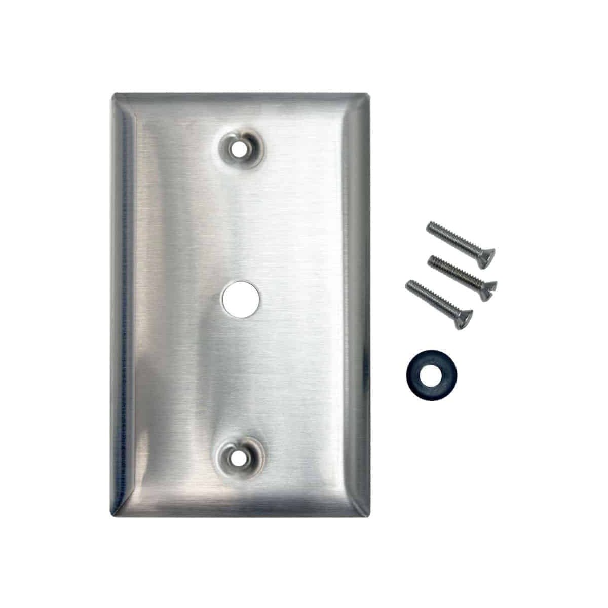 Lowell MCP-14 Wall Plate, 1-Gang, Punched for Microphone - view 4