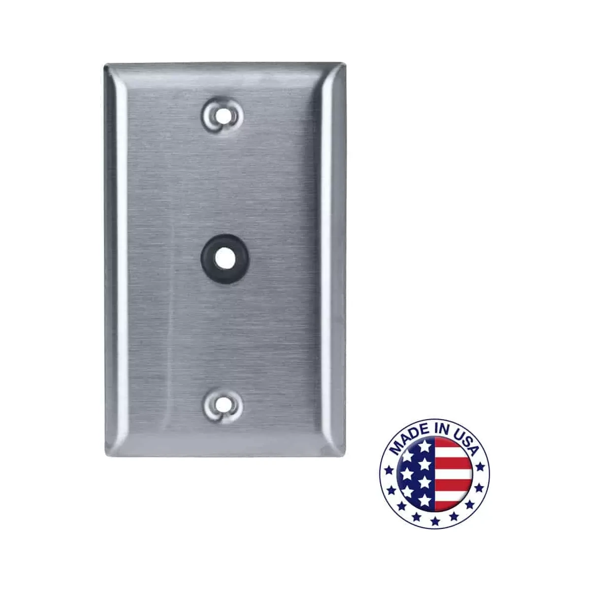 Lowell MCP-14 Wall Plate, 1-Gang, Punched for Microphone
