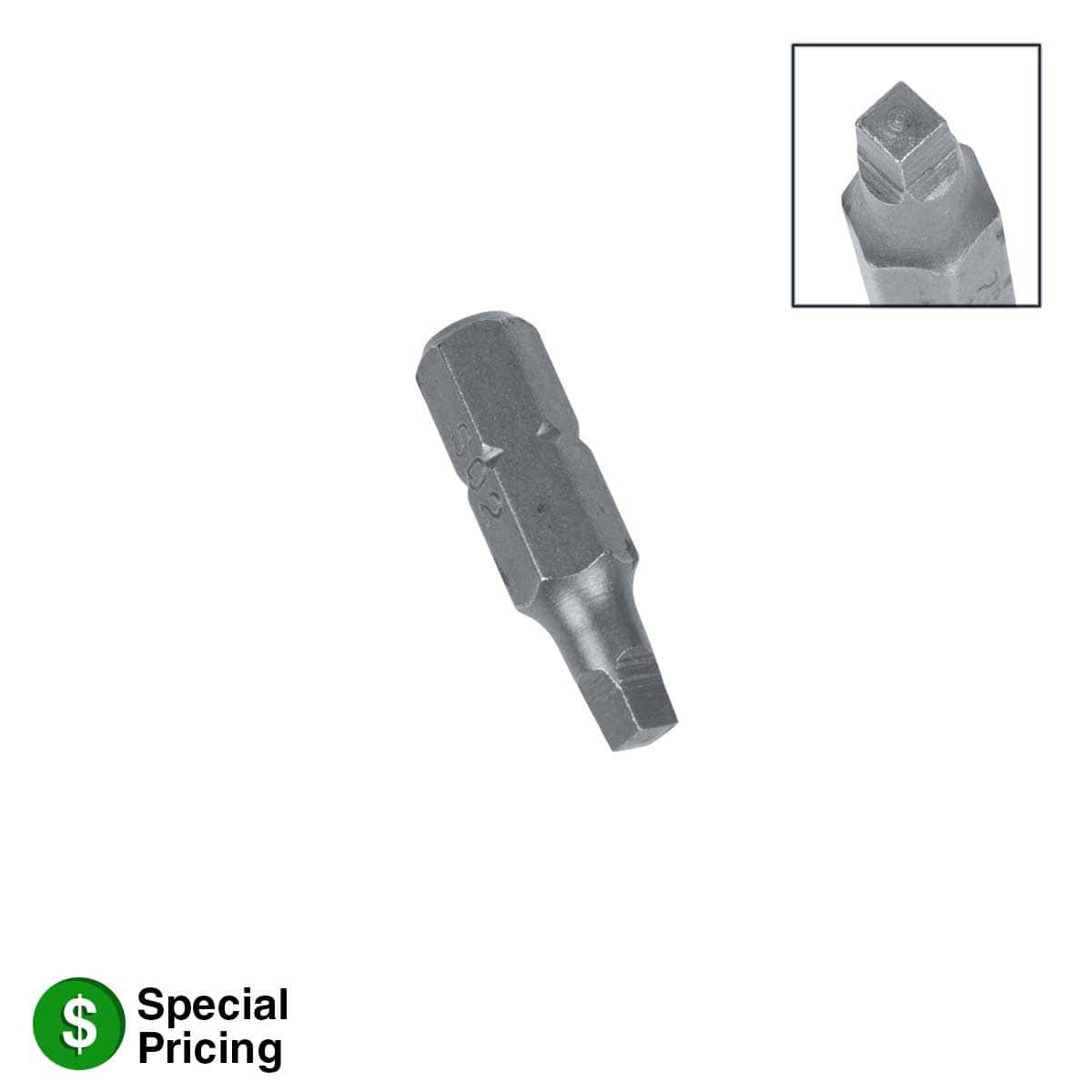 Lowell RSRBIT Driver Bit for Robertson Square-Head Rack Screws
