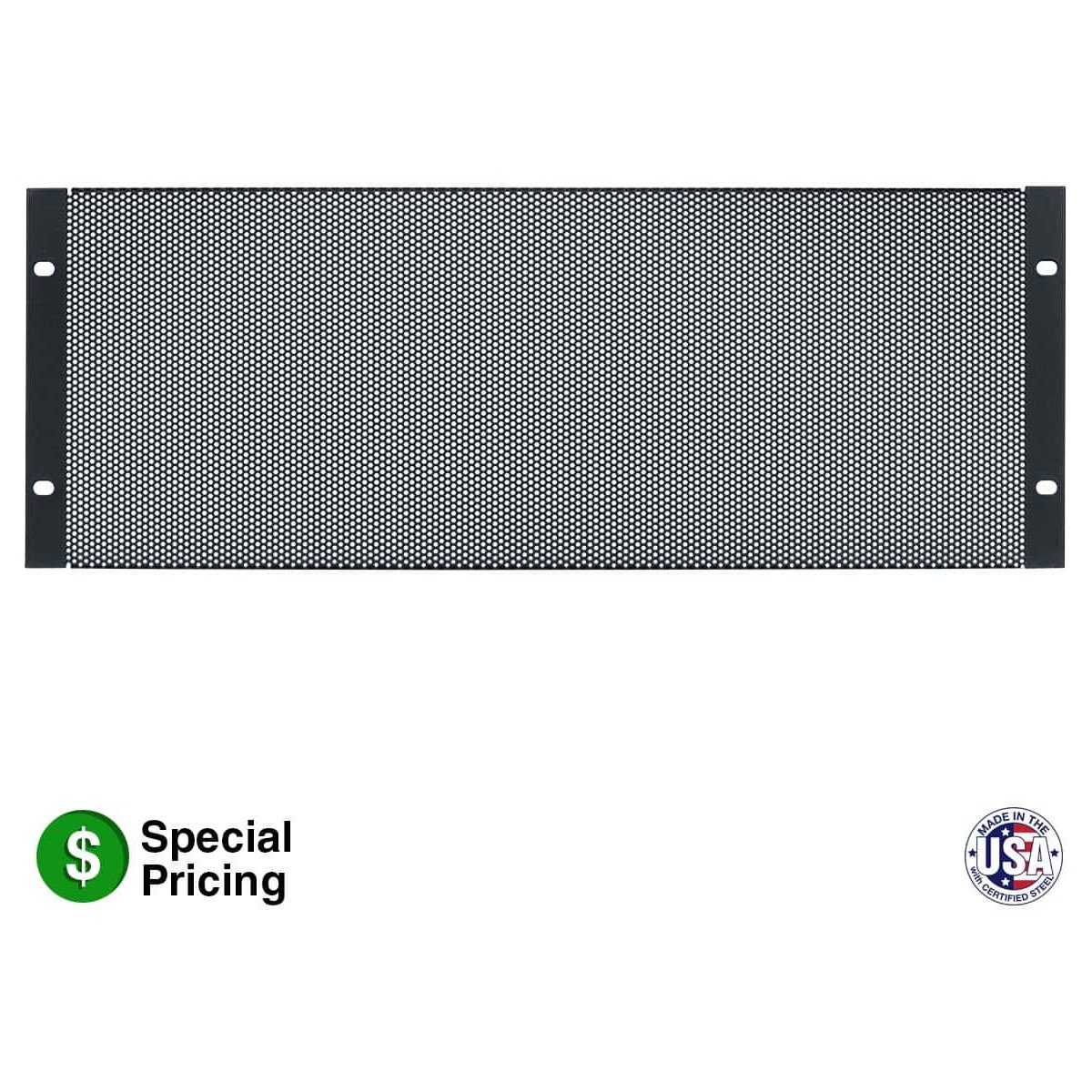 Lowell SVP-4 Steel Vent Panel, 4U, 35% Open Area