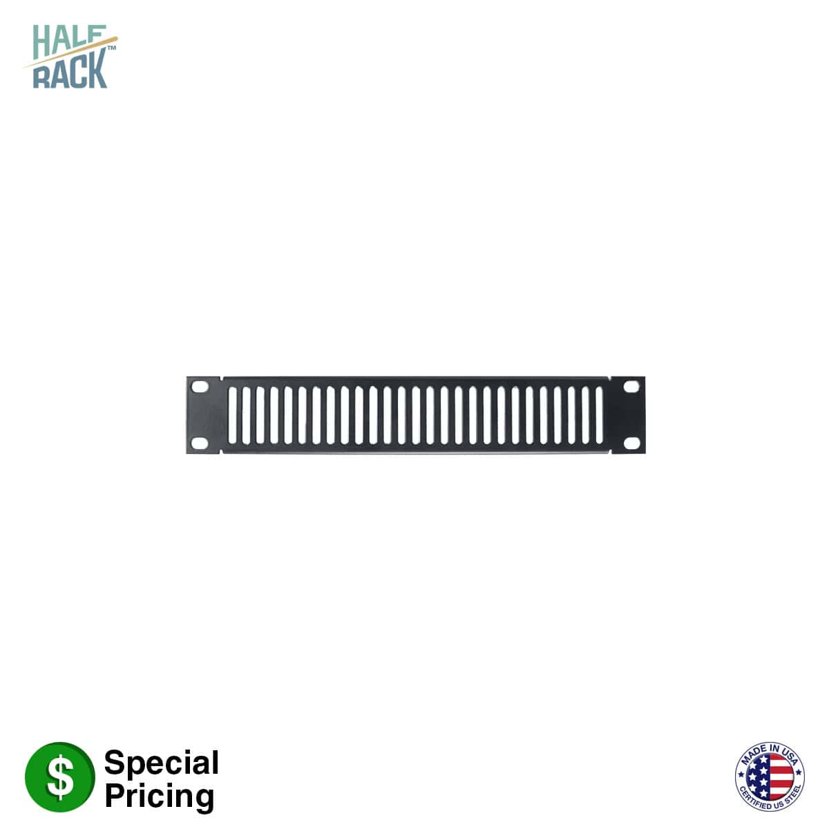 Lowell SVSPH Series Vent Panel for Half-Width Rack