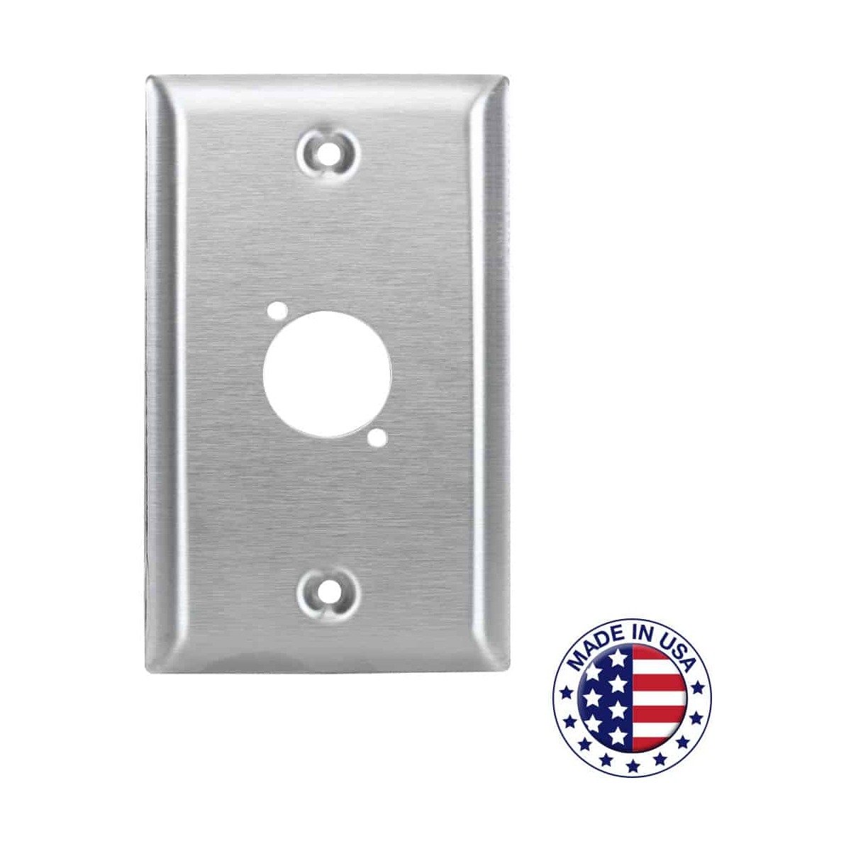 Lowell WP11 Wall Plate, 1-Gang, Punched for Mic Connector product image