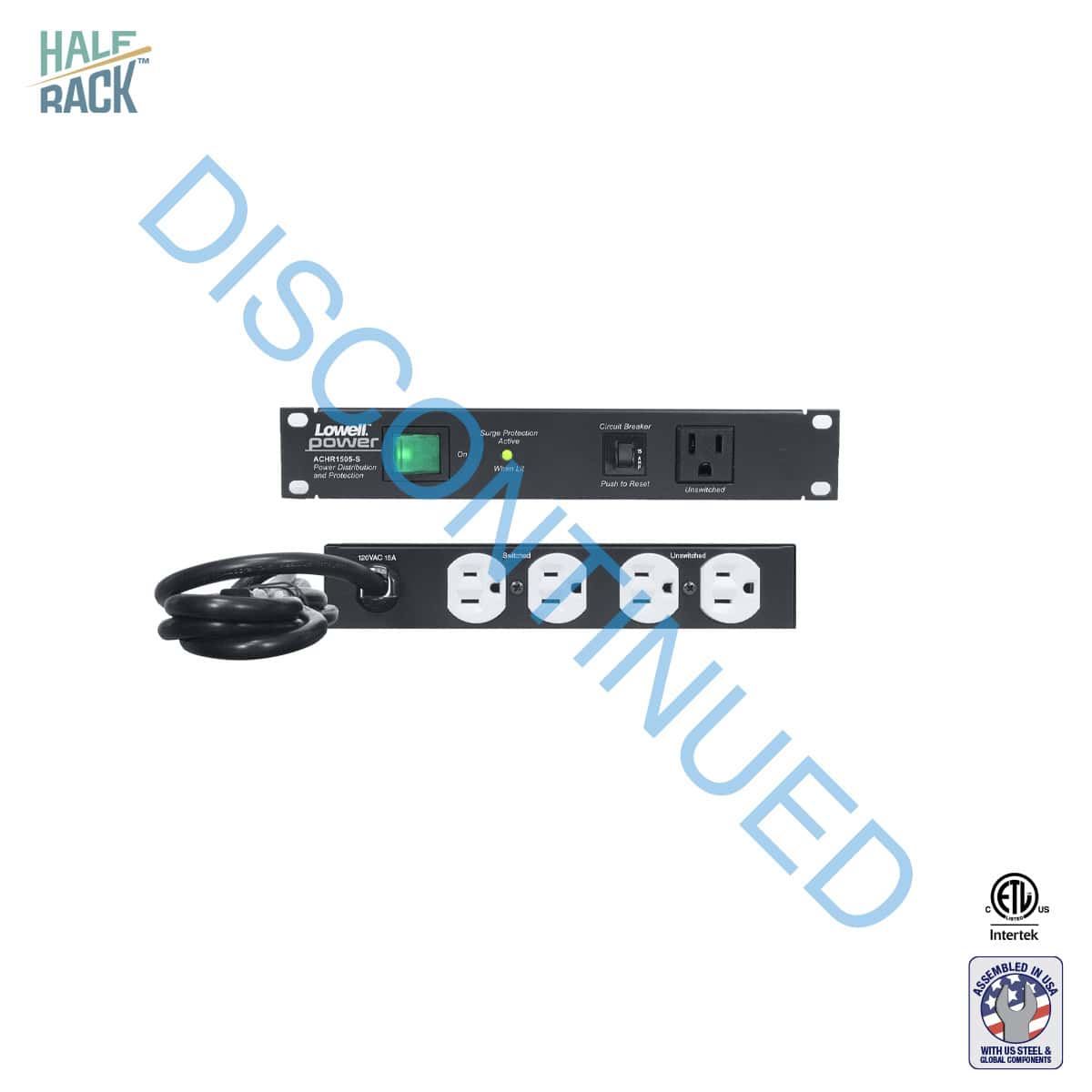 Lowell ACHR-1505-S Power Panel for LHFR Half-Rack