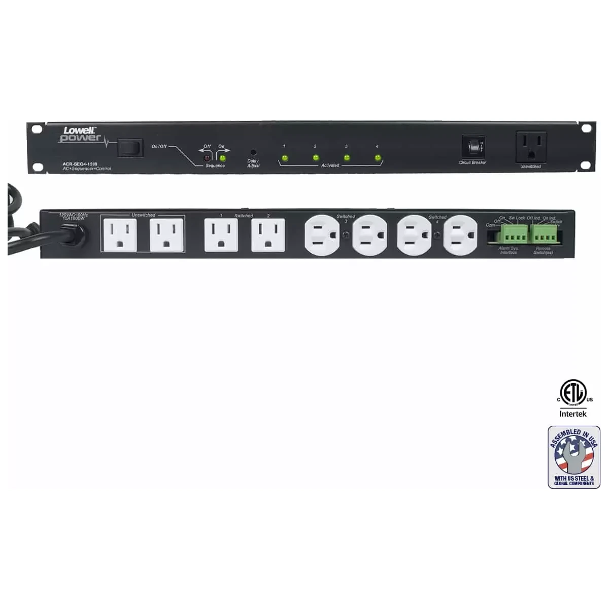 Lowell ACR-SEQ4-1509 Rackmount SEQ Power Panel product image