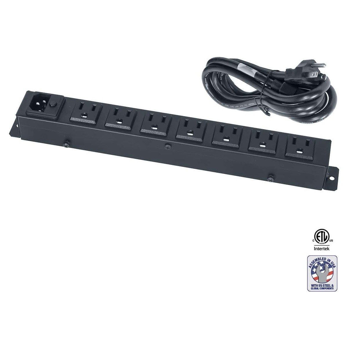 Lowell ACS-1507 Power Strip, 15A 7-Outlet
