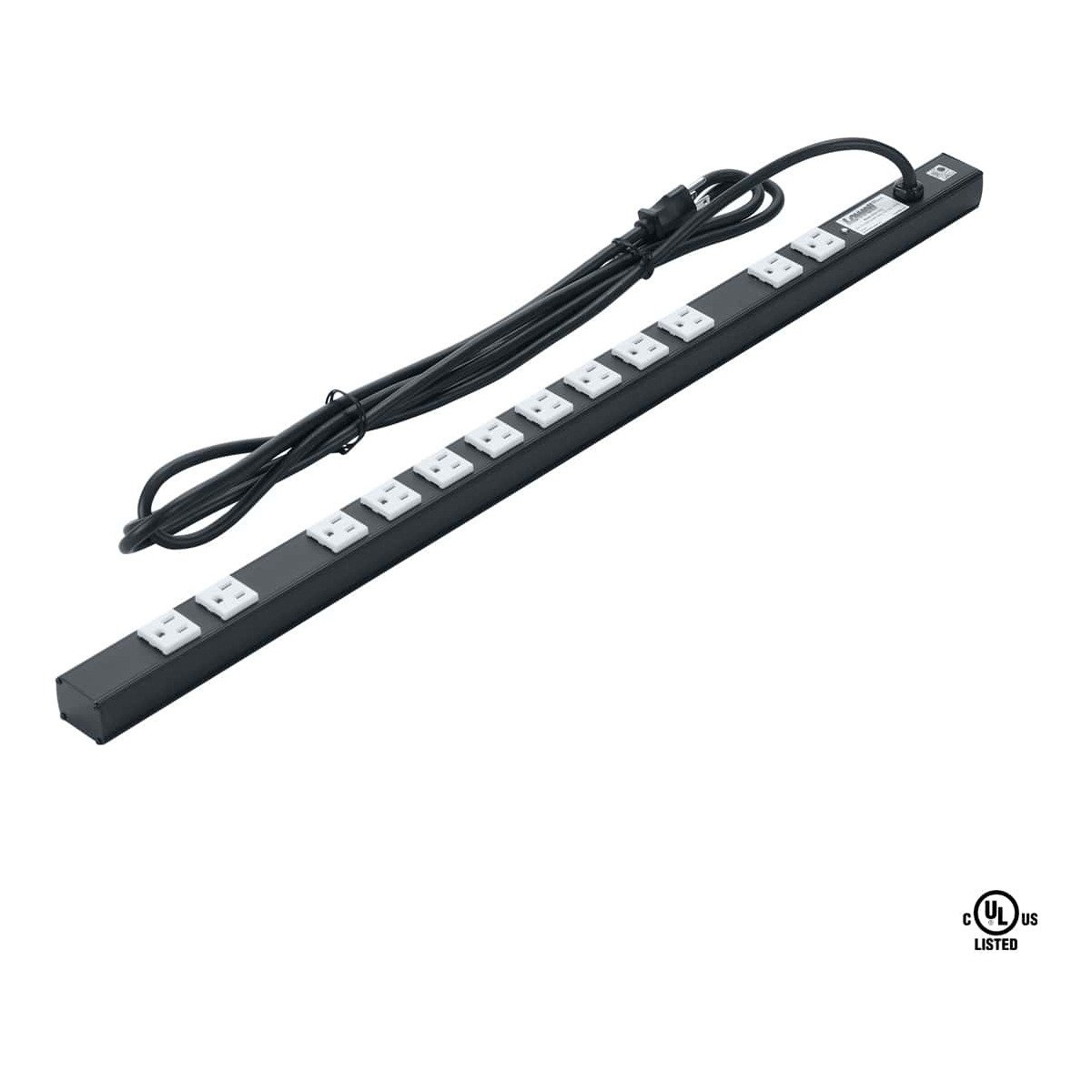 Lowell ACS-1512 Power Strip, 15A 12-Outlet
