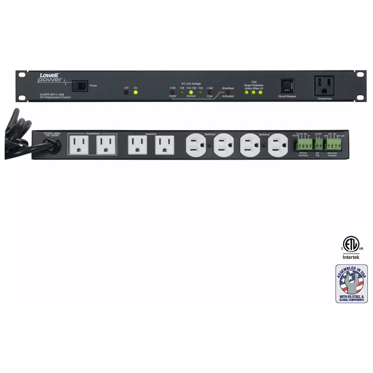 Lowell ACSPR-RPC1-1509 Rackmount RPC Power Panel product image