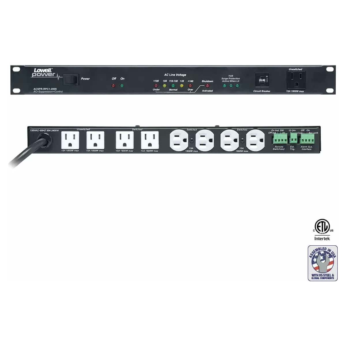 Lowell ACSPR-RPC1-2009 Rackmount RPC Power Panel product image