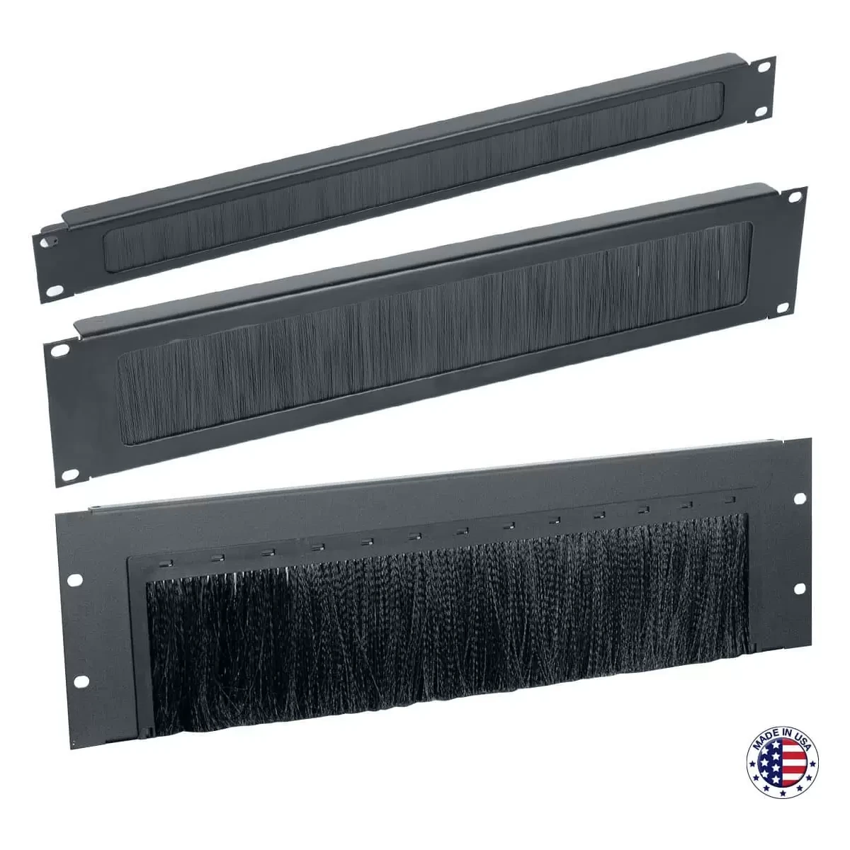 Lowell CBP Series Cable Management Panel with Brush Strip