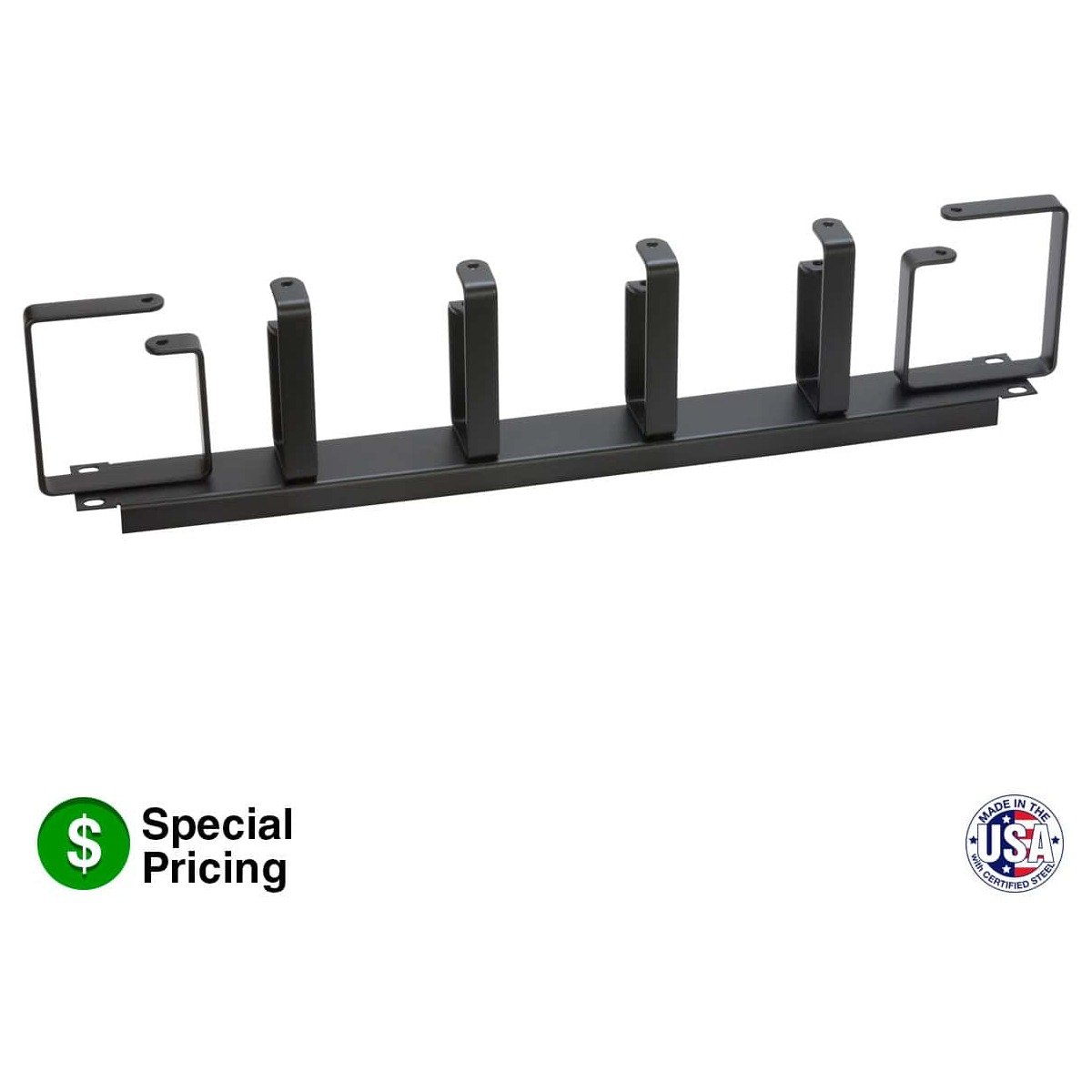 Lowell CMD-1HV Cable Panel w D-rings 1U