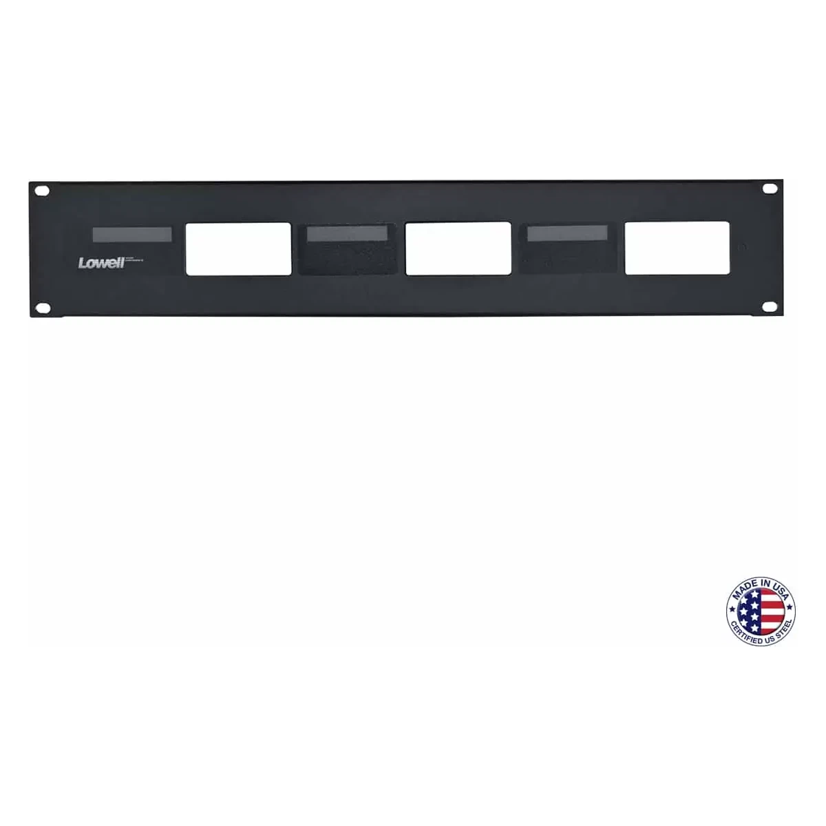Lowell D Series Rack Panel for Three Decorator Devices