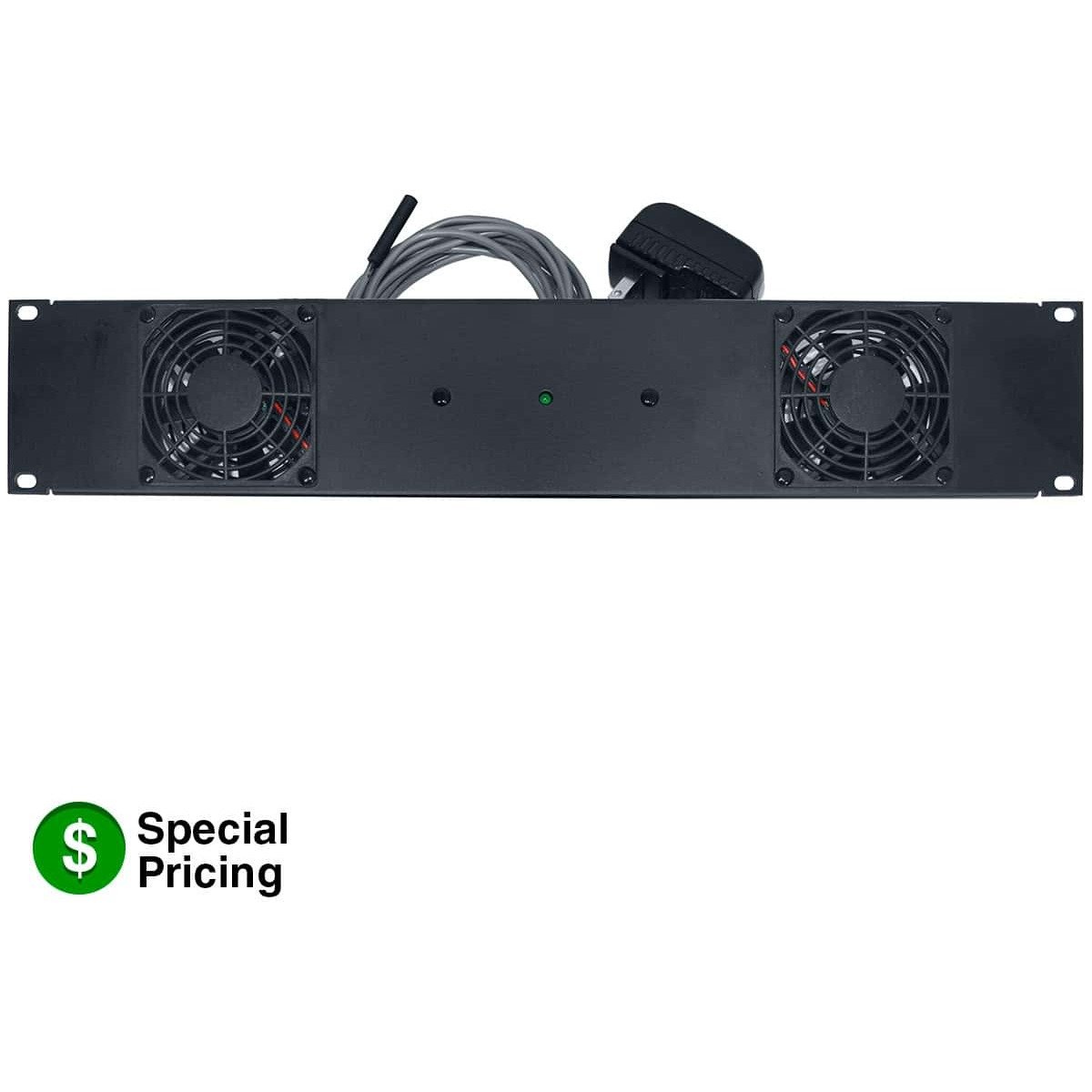 Lowell FDC2-2T Panel w 2 DC Fans 2U product image