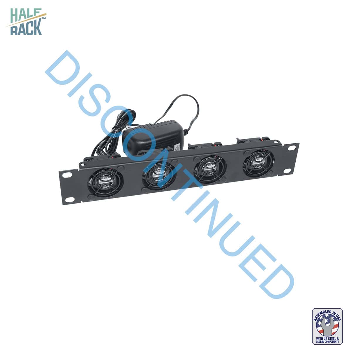 Lowell FDC4-1HR Half-Rack Panel with Four DC Fans