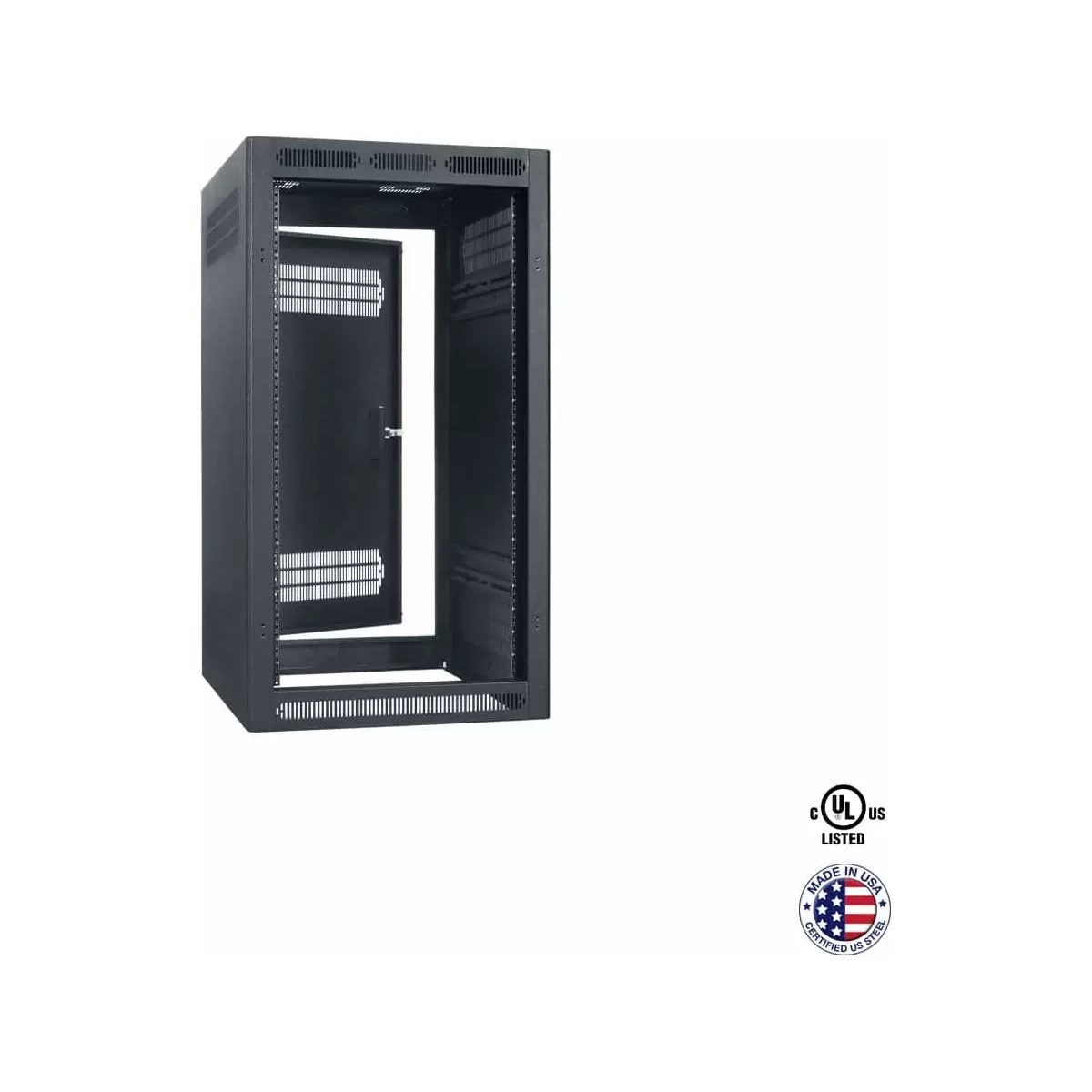 Lowell LER Series 21U x 27"D Enclosed AV Rack with or without Rear Door product image