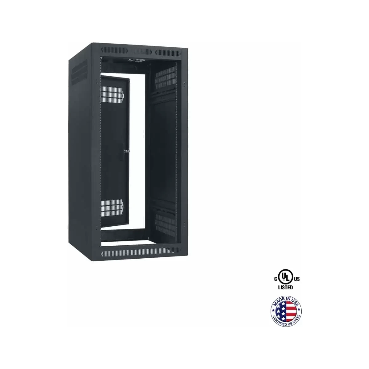 Lowell LER Series 24U X 27"D Enclosed AV Rack with or without Rear Door product image