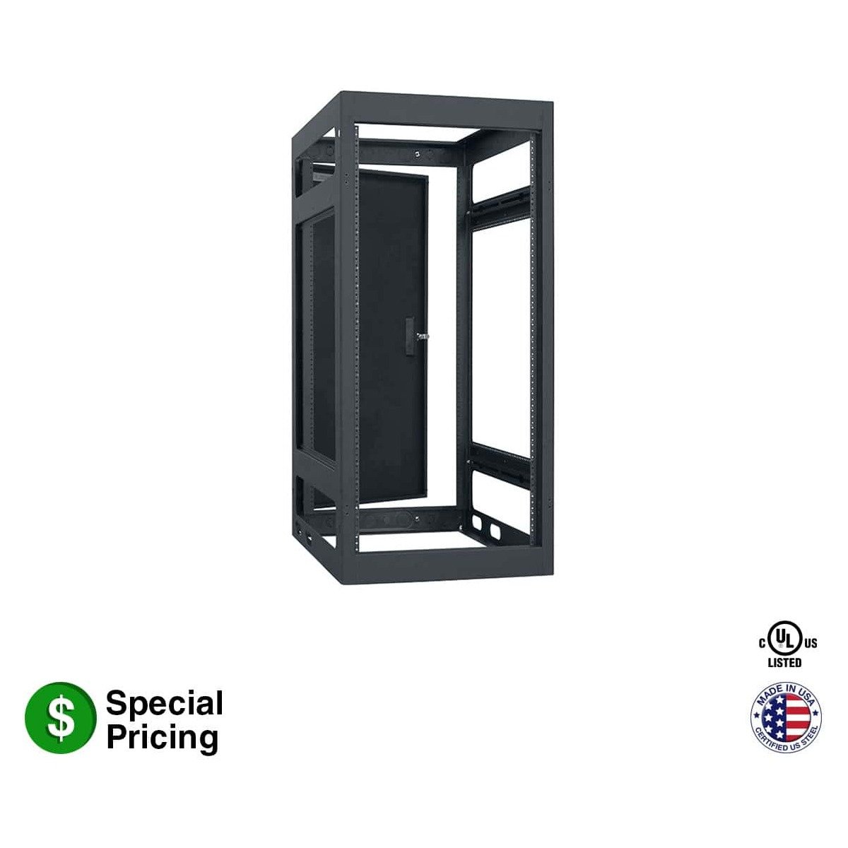 Lowell LGNR-2427 Gangable Narrow Rack 24U x 27D product image