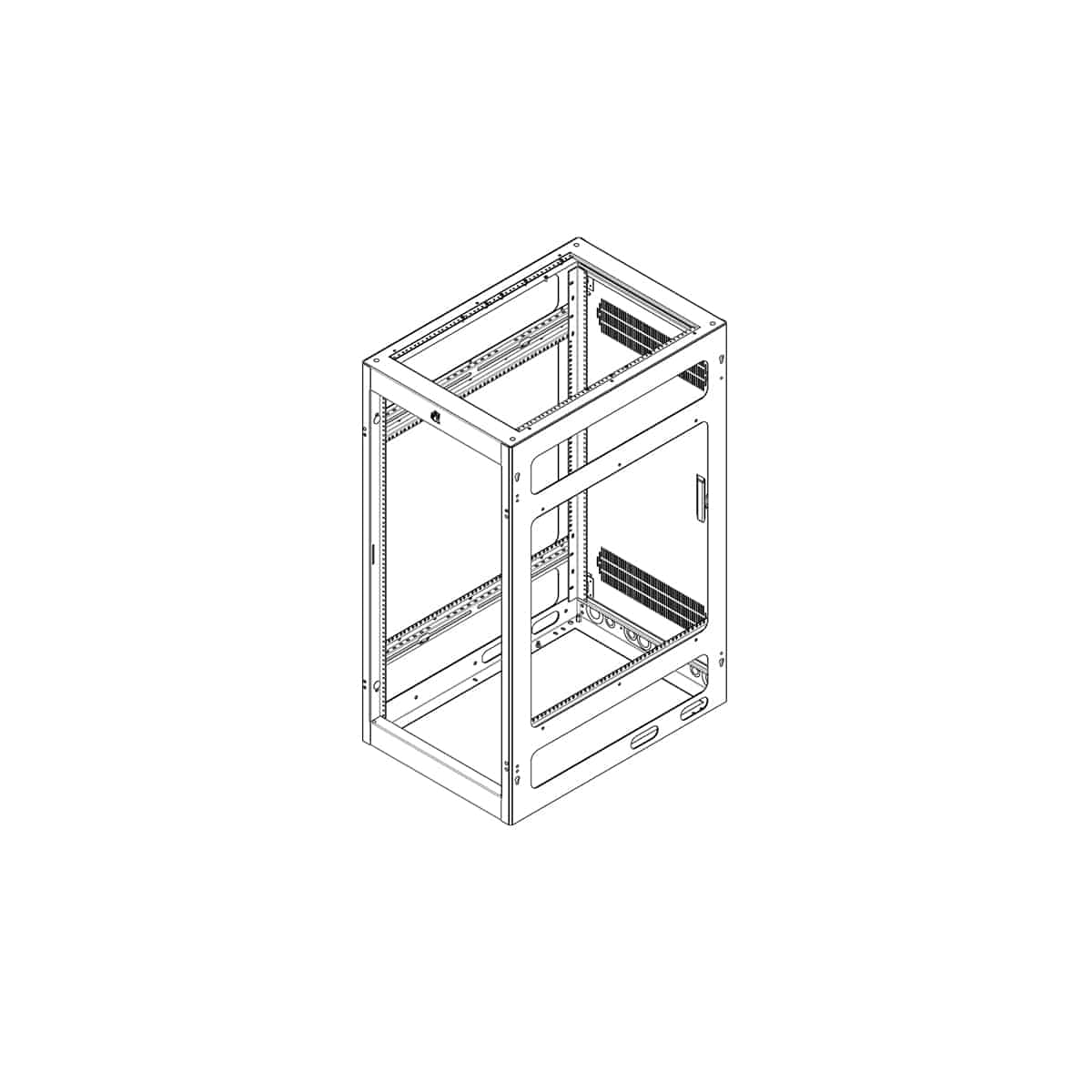 Lowell LGNR-2432 Gangable Narrow Rack 24U x 32D - view 2