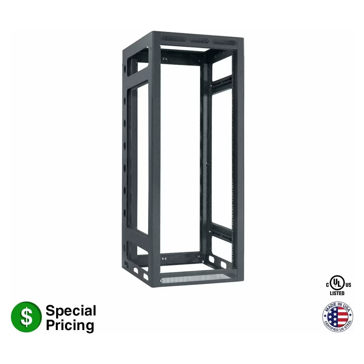 Lowell LGR-2427-LRD Gangable Rack 24Ux27D, Less Rear Door product image