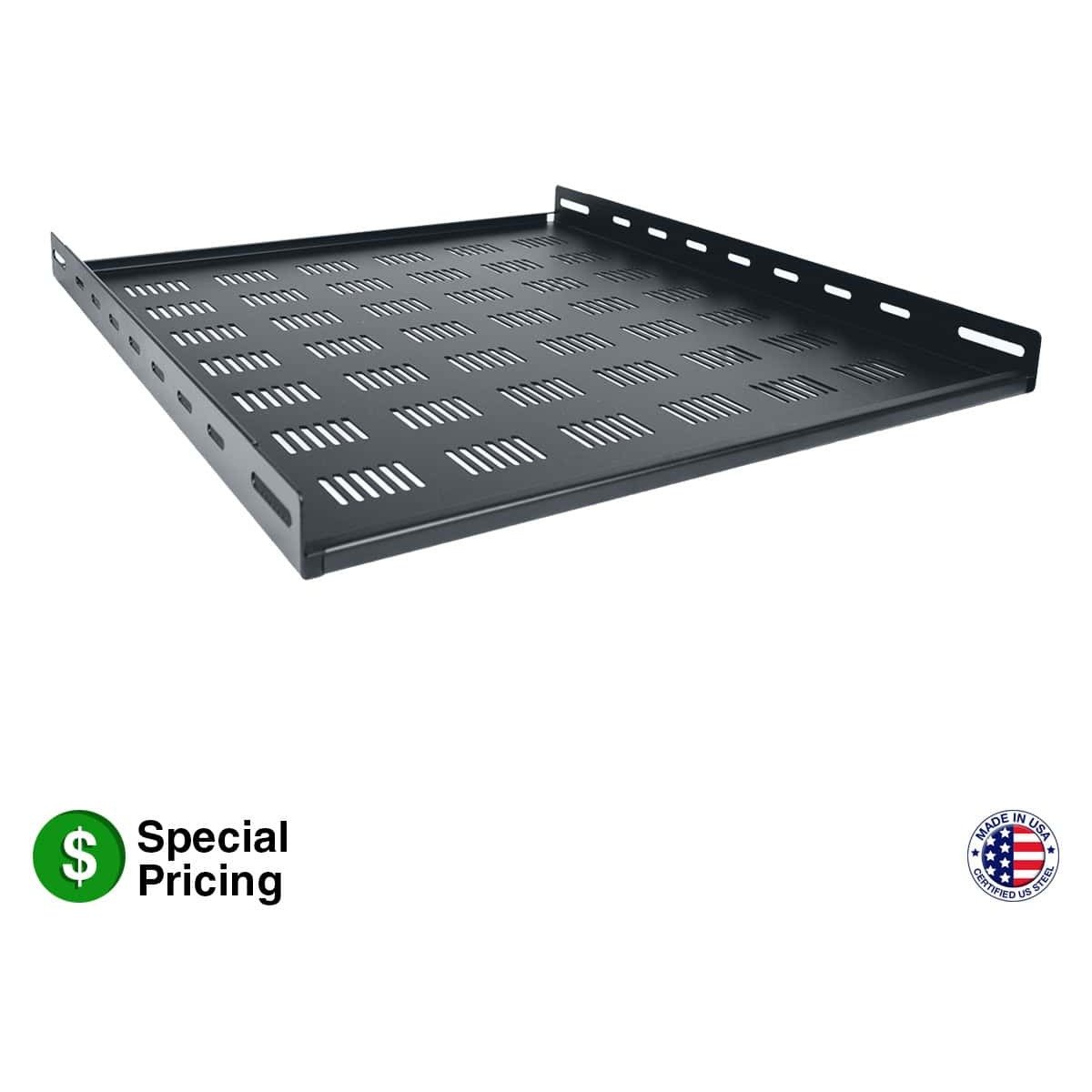 Lowell LXR Series Zero Space Rack Shelf for 19 in. W Slim Rack