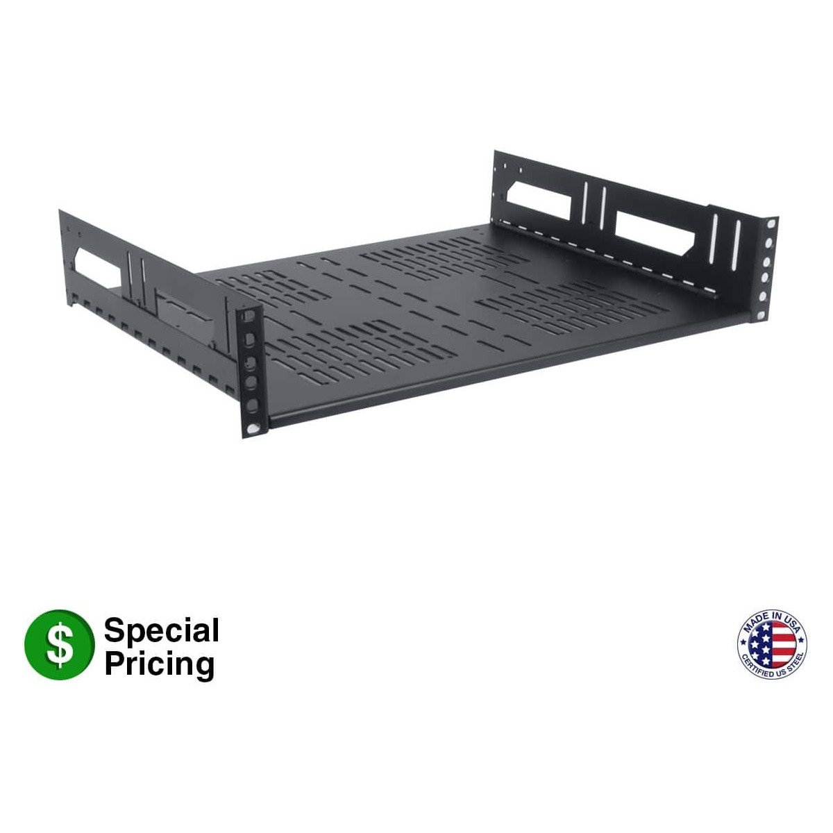 Lowell RMK Series Rack Shelf with Vented Base product image