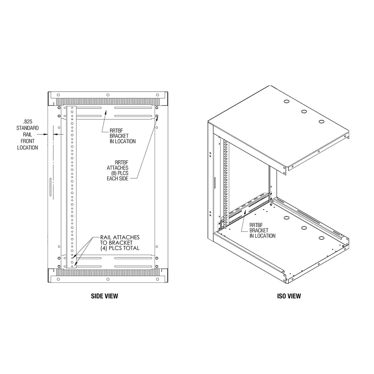 Lowell RRTBF Rail Conversion Bracket - view 2