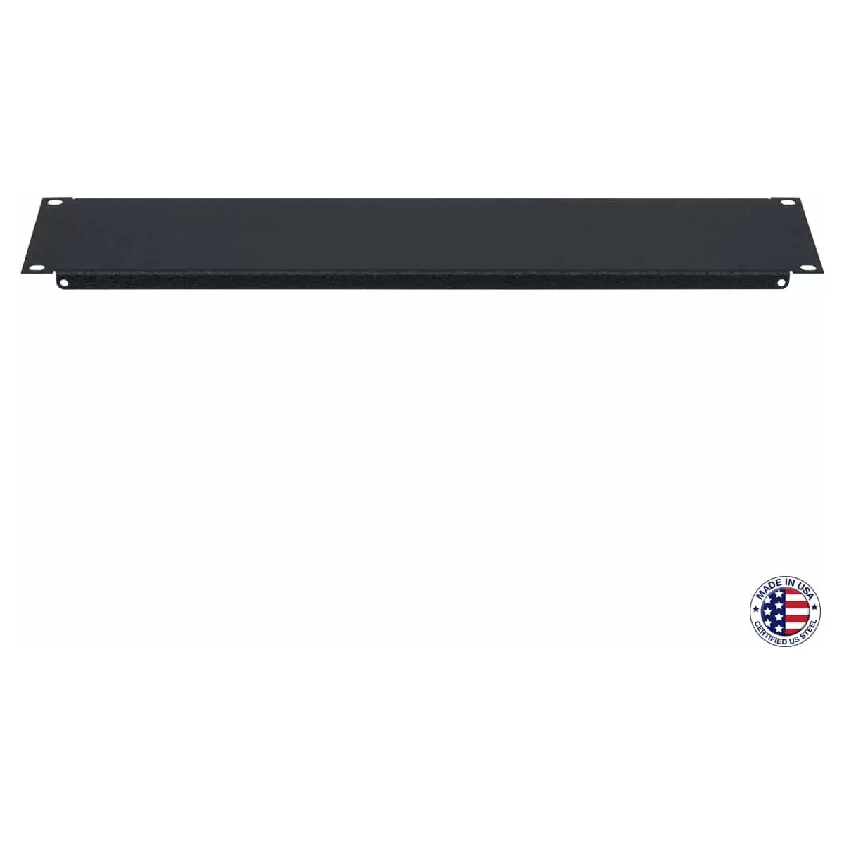 Lowell SP Series Blank Steel Rack Panel, Textured Black