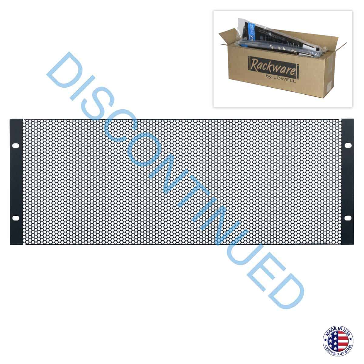 Lowell SVPL-4CC Steel Vent Panel 4U 6-pk