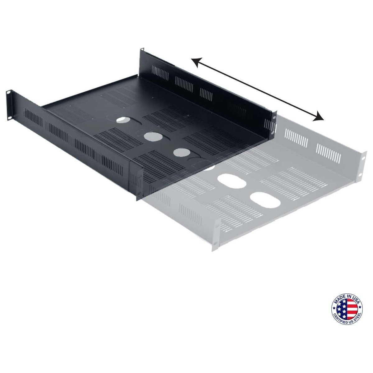 Lowell VDS-2-2032 Vari-Depth Rack Shelf 2U