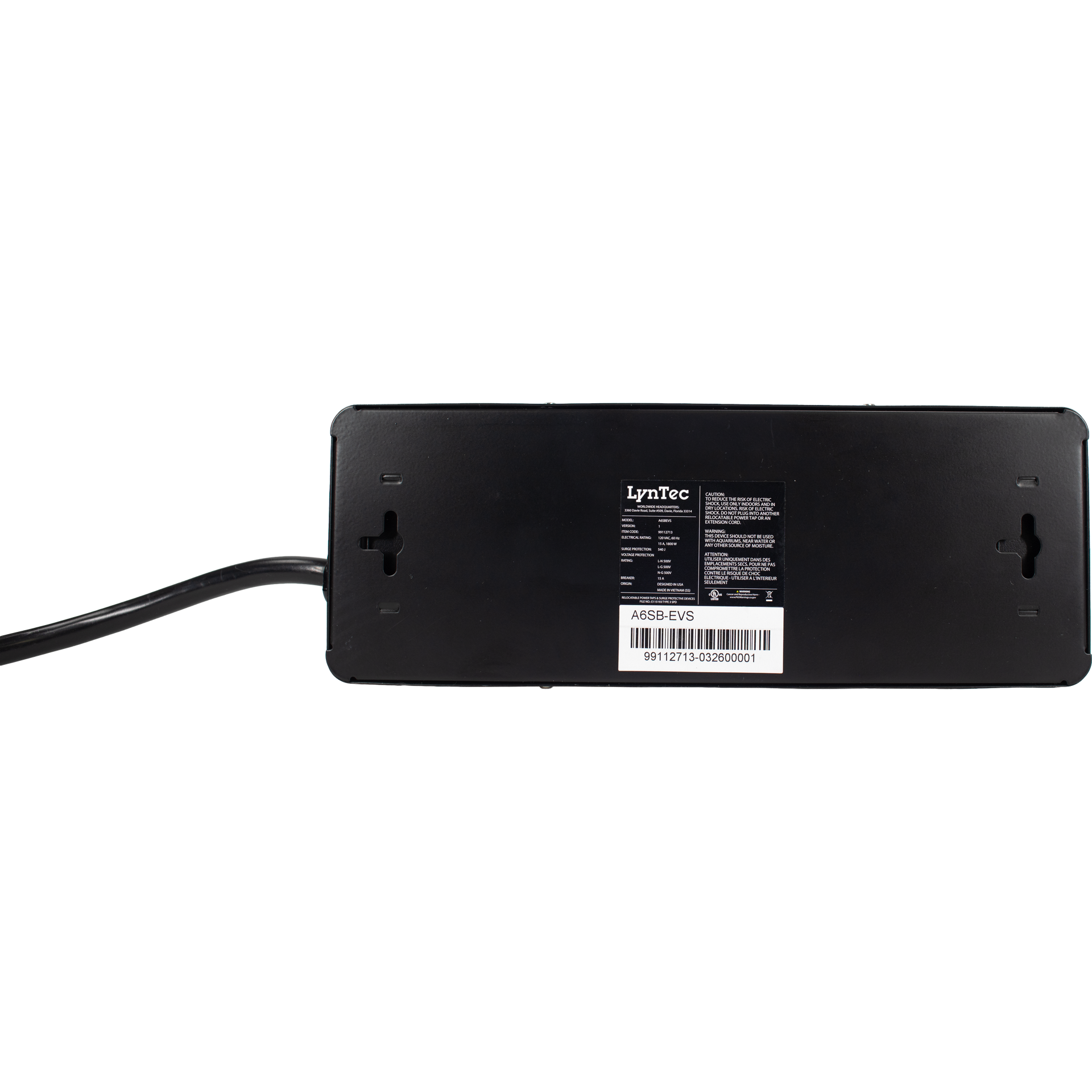 LynTec A6SB-EVS 6-Outlet Surge Block with EVS - view 3