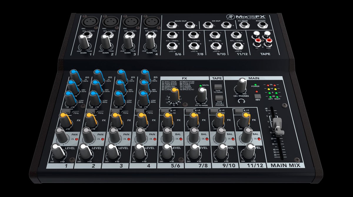 Mackie Mix12FX 12-Channel Compact Mixer with Effects - view 4