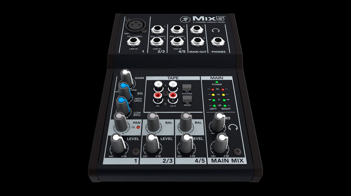 Mackie Mix5 5-Channel Compact Mixer - view 4