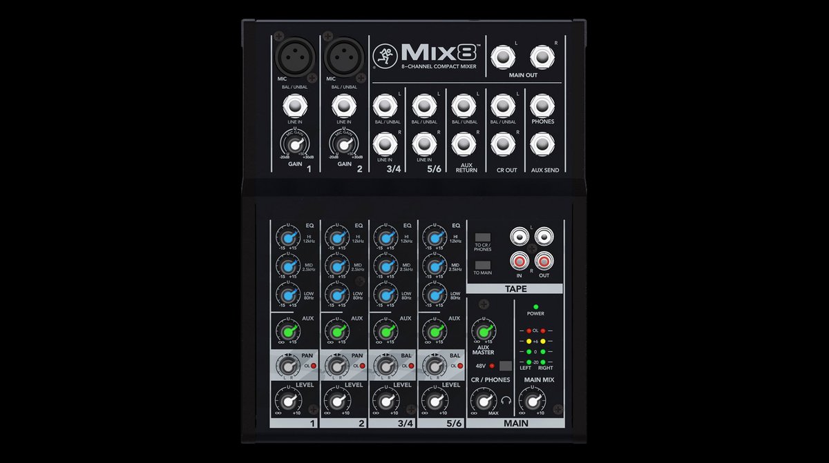Mackie Mix8 8-Channel Compact Mixer - view 6