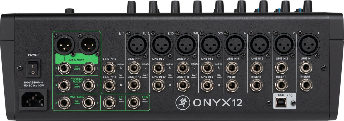 Mackie Onyx12 12-Channel Analog Mixer with Multitrack USB - view 4