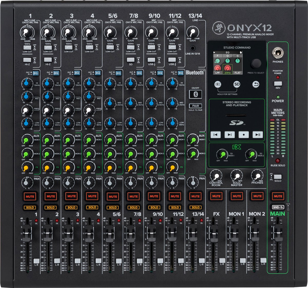 Mackie Onyx12 12-Channel Analog Mixer with Multitrack USB - view 5