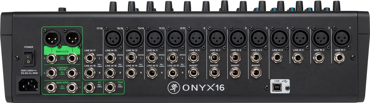 Mackie Onyx16 16-Channel Analog Mixer with Multitrack USB - view 4