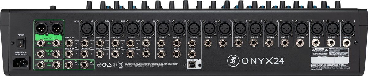 Mackie Onyx24 24-Channel Analog Mixer with Multitrack USB - view 4