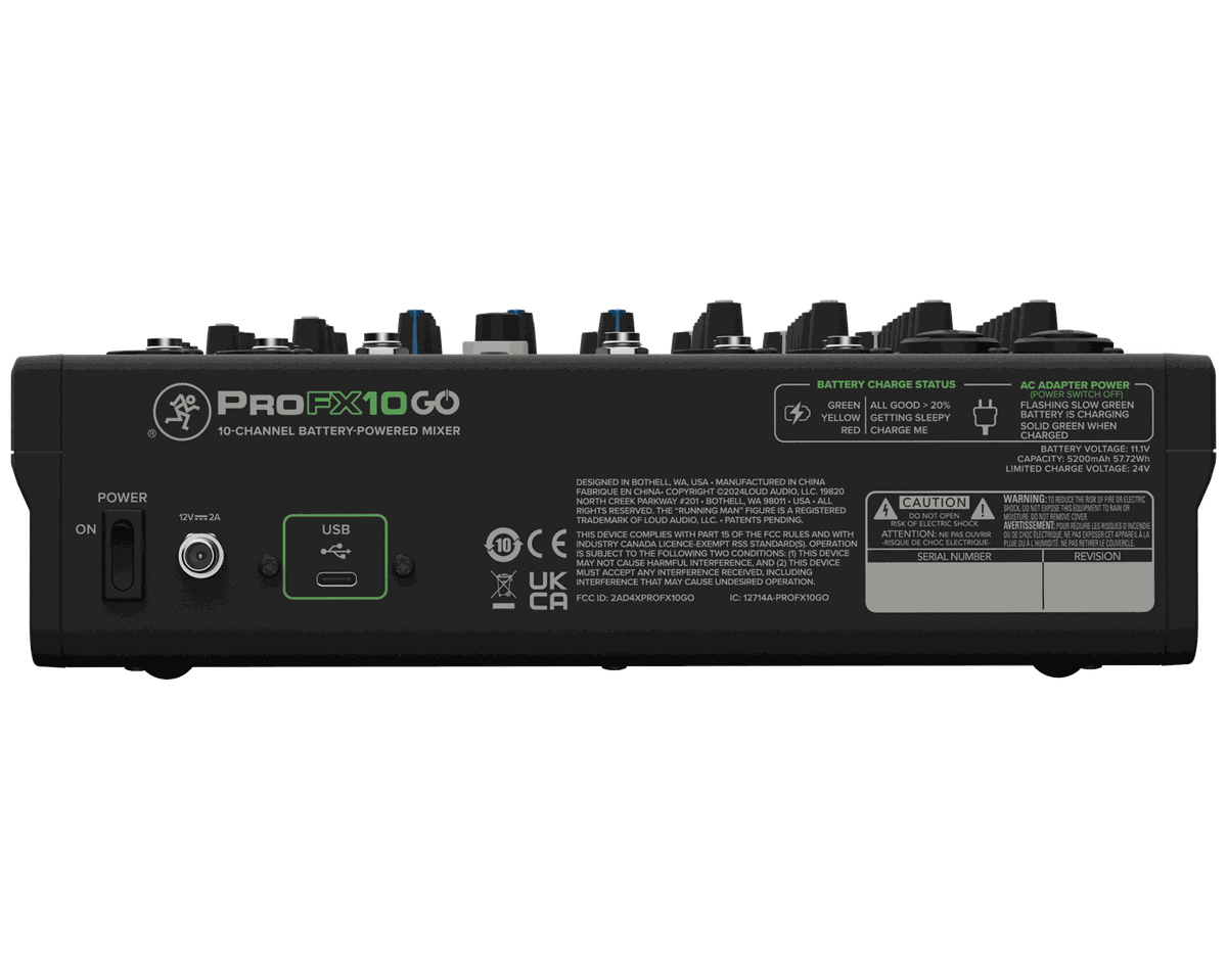 Mackie ProFX10 GO Battery-Powered Mixer and USB Interface - view 4