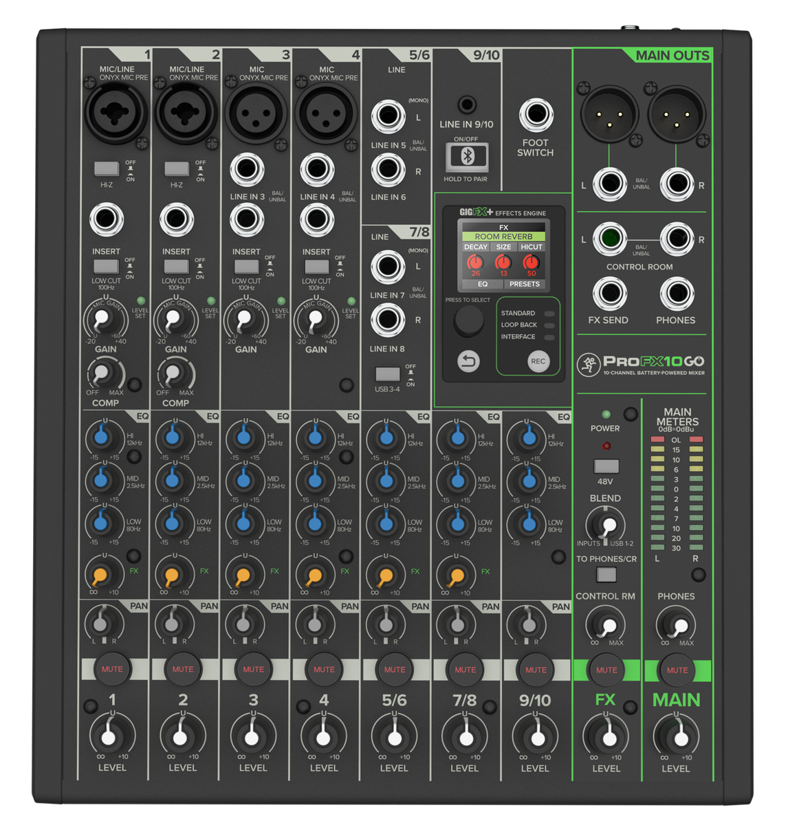 Mackie ProFX10 GO Battery-Powered Mixer and USB Interface - view 5
